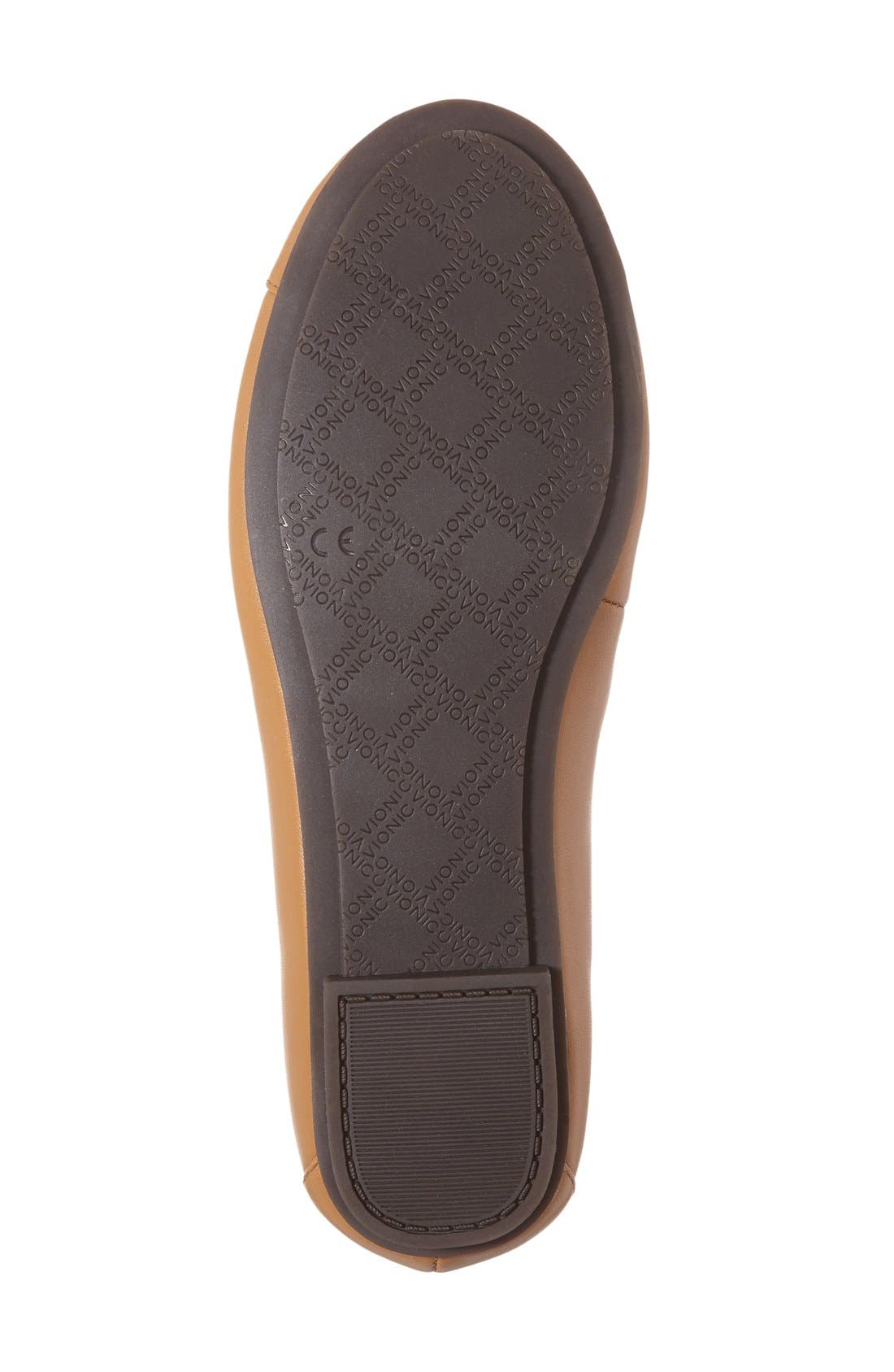'Minna' Leather Flat, Alternate, color, TAN LEATHER