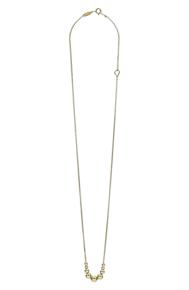 LAGOS Caviar Gold Graduated Bead Chain Necklace, Alternate, color, 