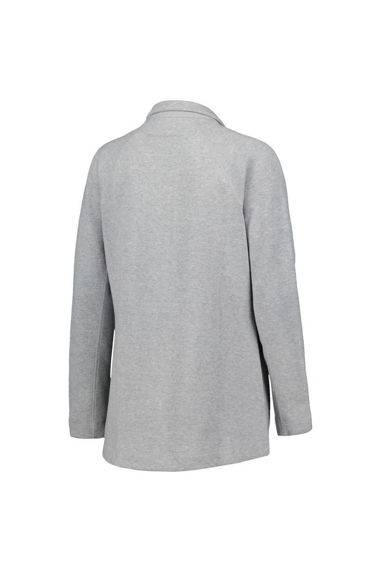 Women's Tommy Bahama Heather Gray Chicago Cubs Aruba Raglan Full-Zip Jacket, Alternate, color, Heather Gray