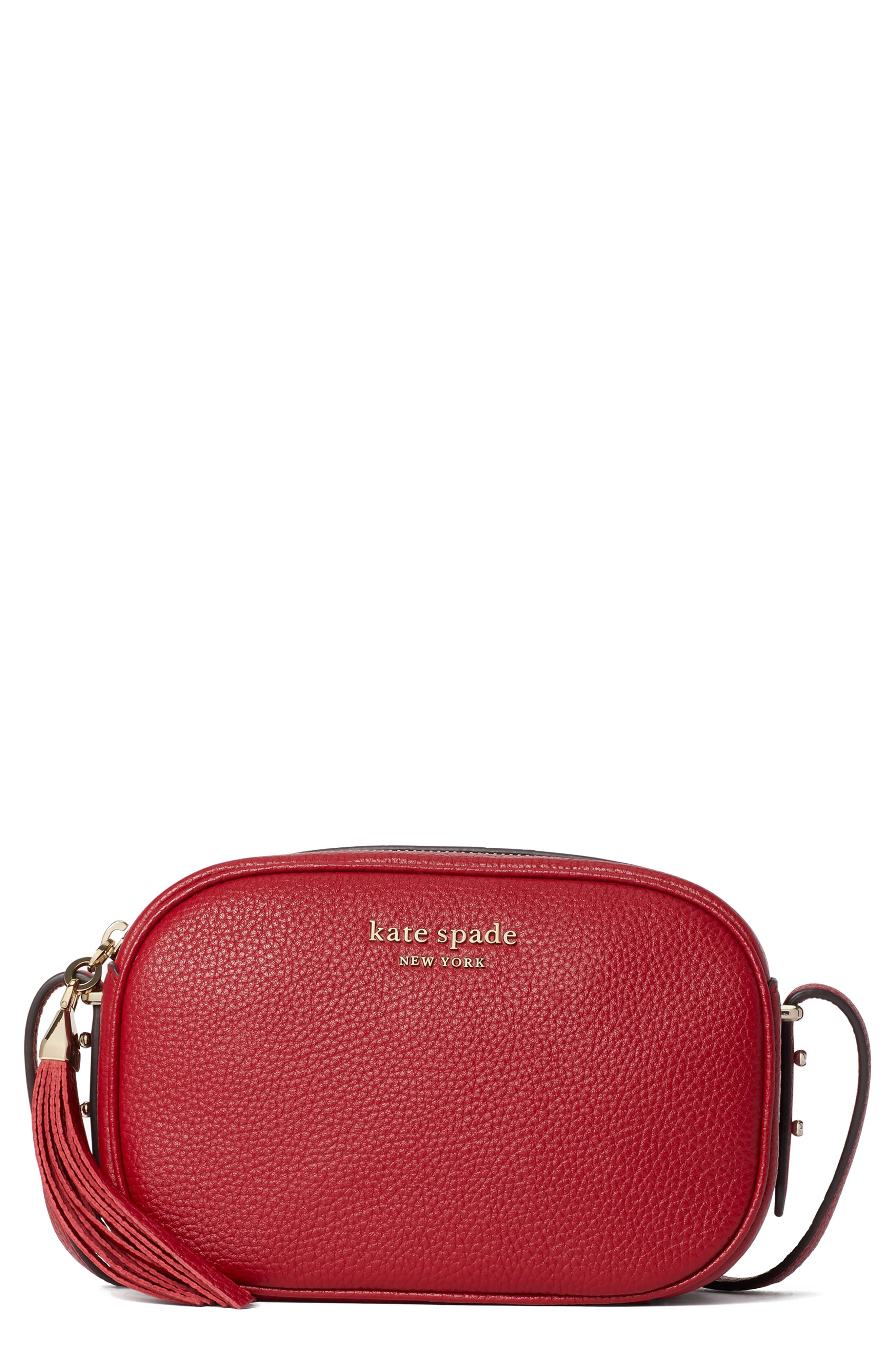 annabel medium camera bag, Main, color, RED CURRANT