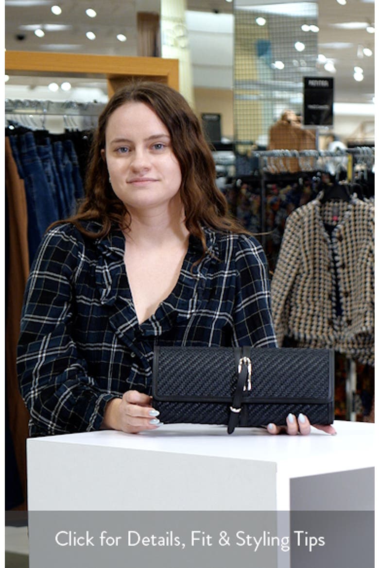 Belted Raffia Clutch video