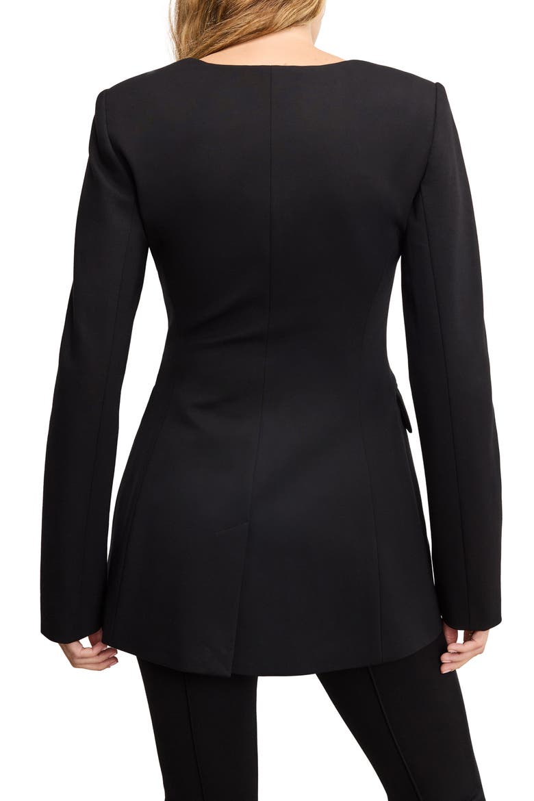 Stretch Ponte Sculpt Blazer, Alternate, color, BLACK001