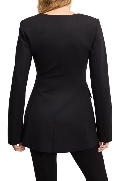Good American Soft Stretch Ponte Sculpted Blazer In Black