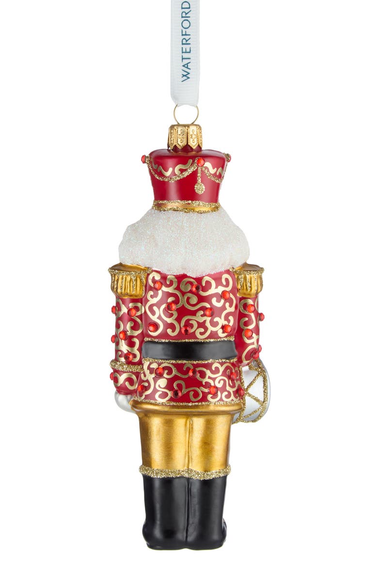 Holiday Heirlooms Nutcracker Glass Ornament, Alternate, color, MULTI RED