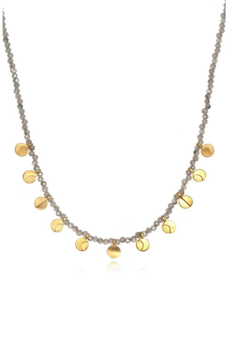 Mystical Moonlight Necklace, Main, color, Gold