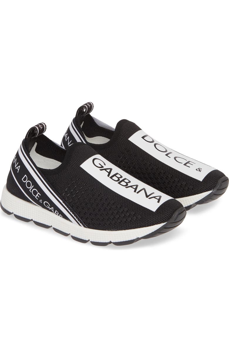 Dolce&Gabbana Logo Knit Slip-On Sneaker, Alternate, color,