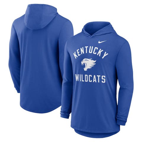 Men's Nike Royal Kentucky Wildcats Classic Arch Tri-Blend Long Sleeve Hoodie T-Shirt