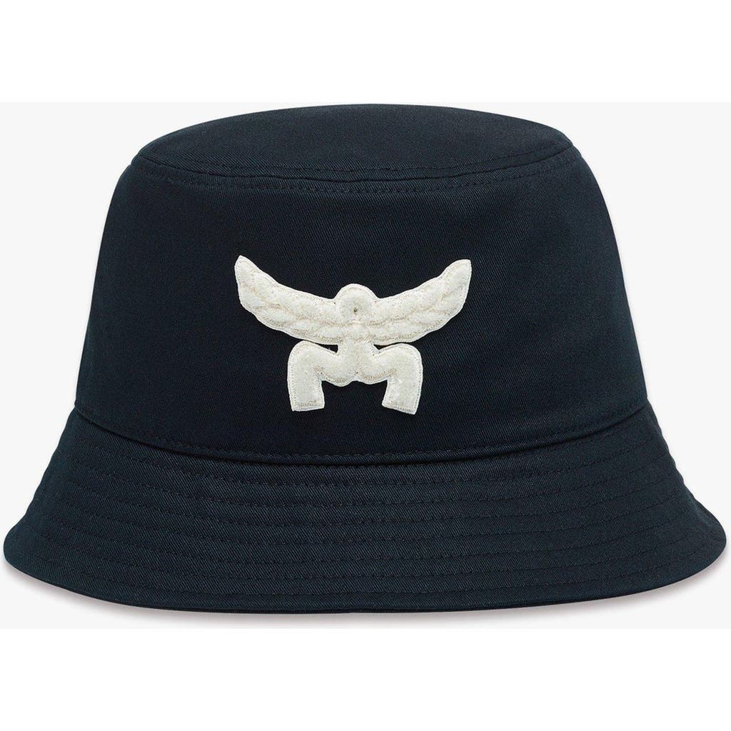 Mcm Essential Logo Bucket Hat In Darknavy