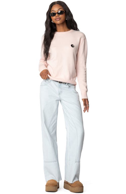 Edikted Magic 8 Embroidered Sweater In Light-pink