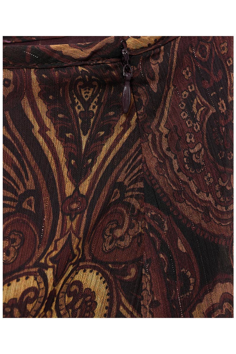Milano Print Maxi Skirt, Alternate, color, BROWN