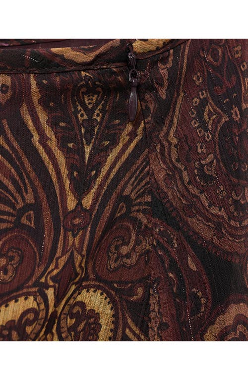 Mango Milano Print Maxi Skirt In Brown