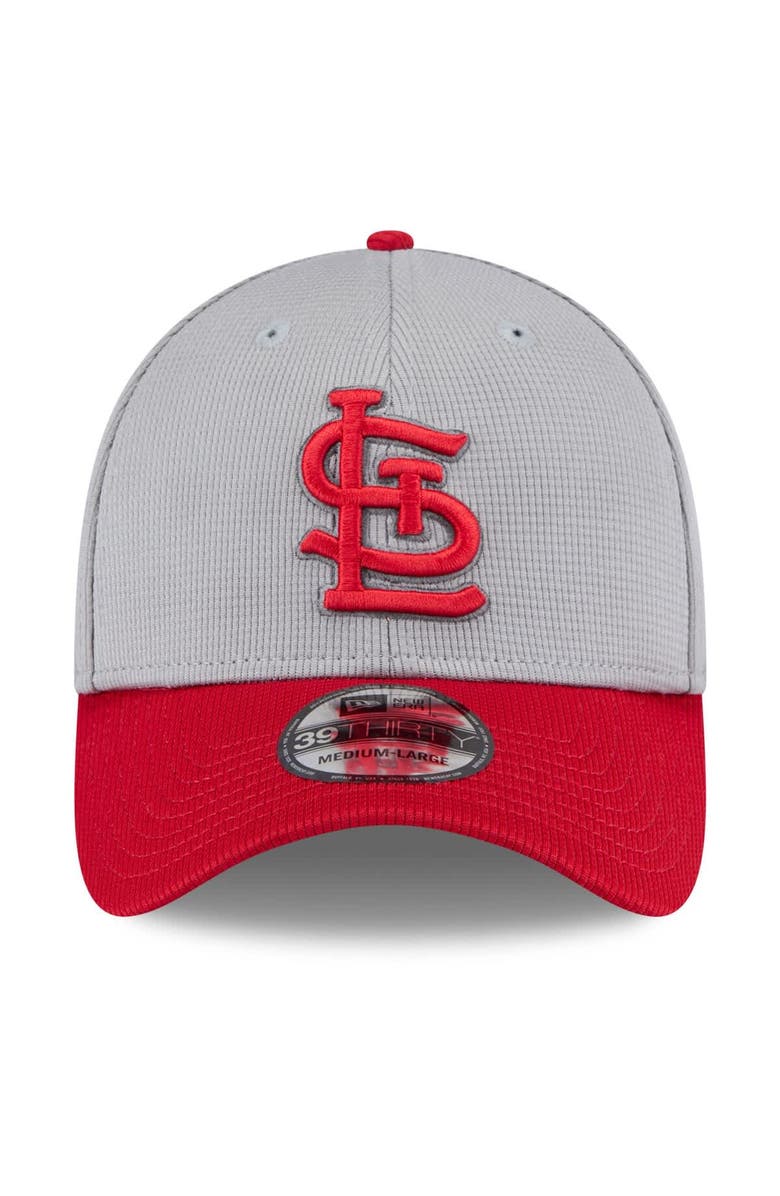 New Era Men's New Era  Gray/Red St. Louis Cardinals 2025 Batting Practice 39THIRTY Flex Hat, Alternate, color, 