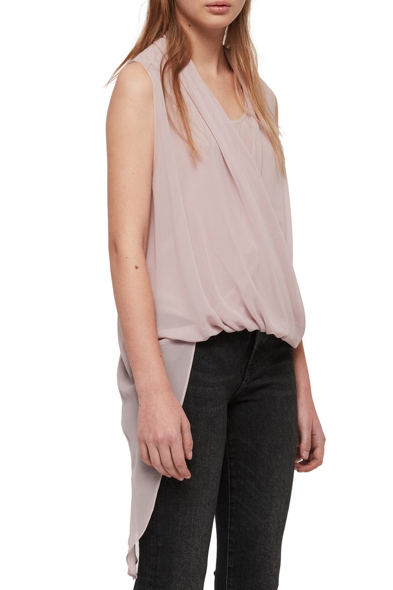 Abi Chiffon Asymmetrical Tunic, Alternate, color, DUSTY PINK