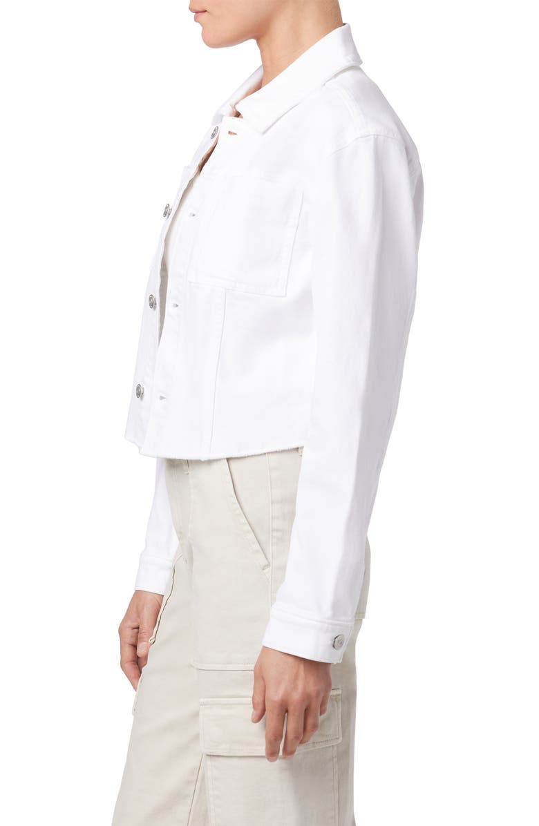 Hudson Jeans Crop Denim Trucker Jacket, Alternate, color, White