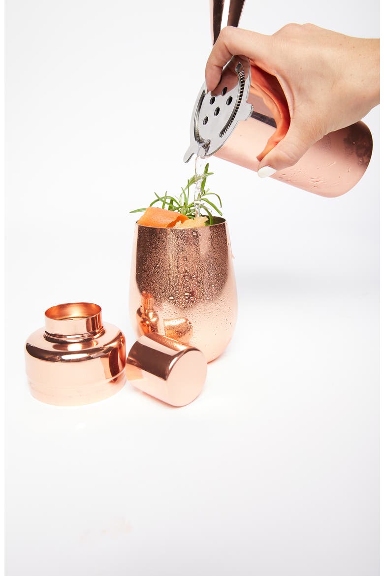 Copper Cocktail Shaker, Alternate, color, COPPER