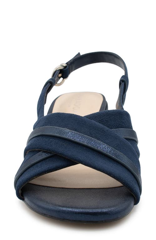 Paradox London Pink Nancy Slingback Sandal In Navy