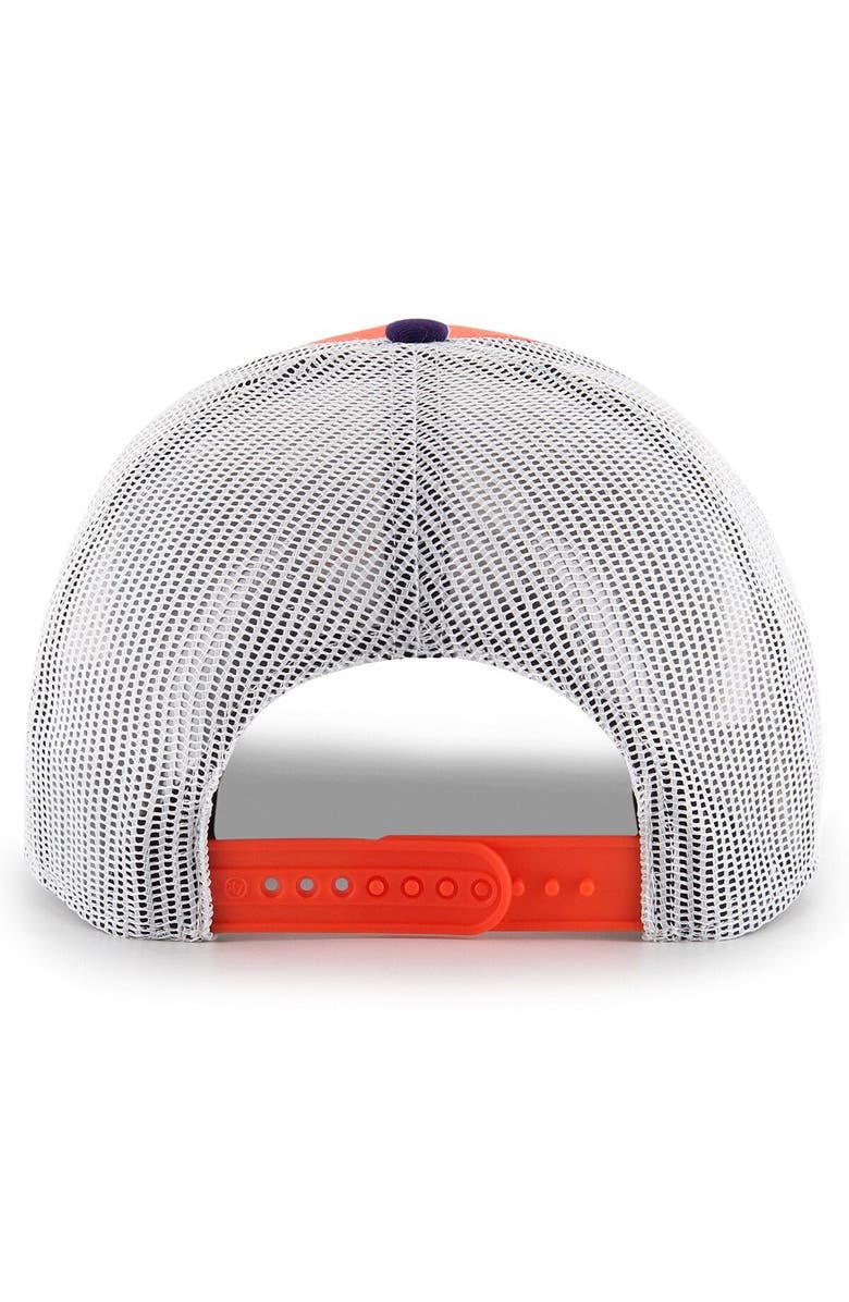 '47 Men's '47 Orange Clemson Tigers Side Note Trucker Adjustable Hat, Alternate, color, 