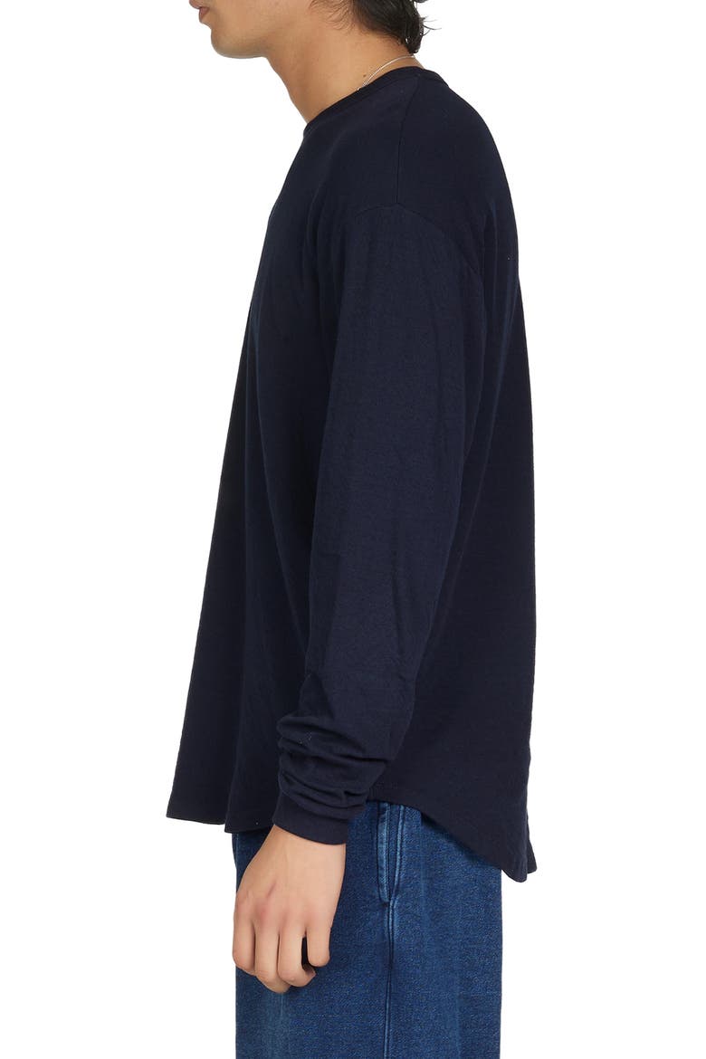 Double Jersey Baseball Hem Tee, Alternate, color, Navy