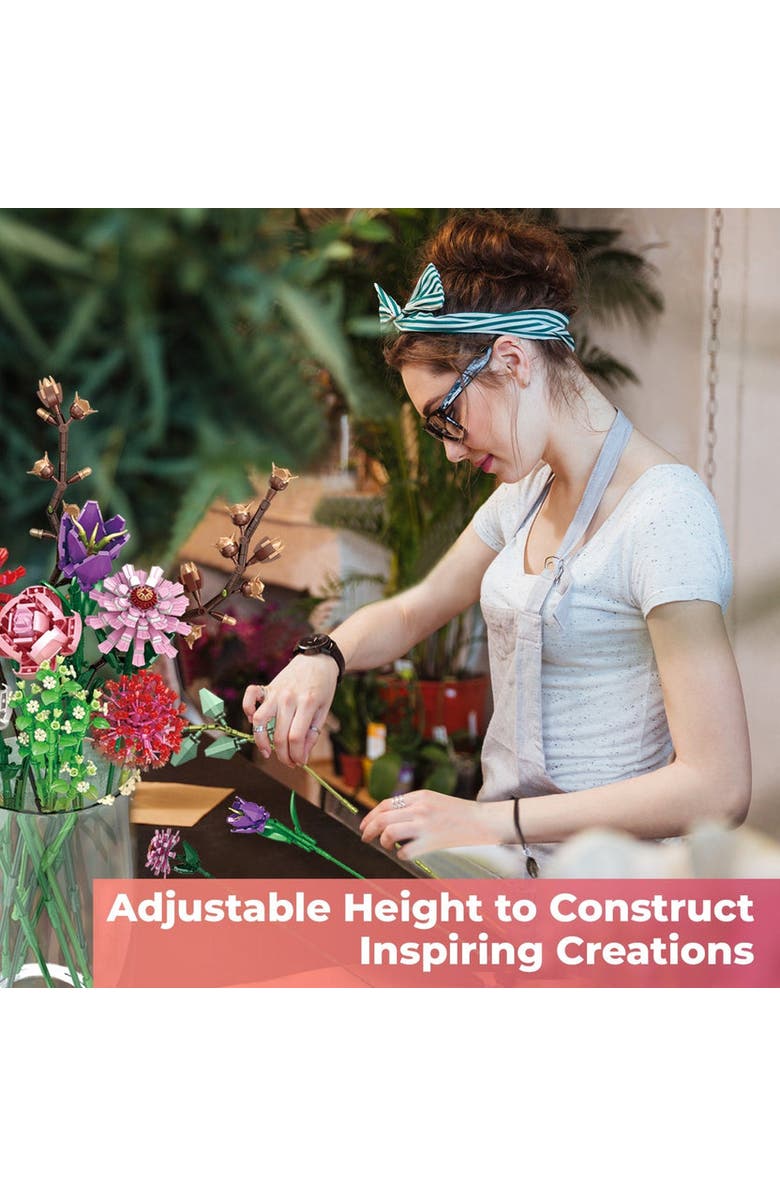 CONTIXO Spring Bouquet Floral Building Block Set, Alternate, color, Multi Color Spring