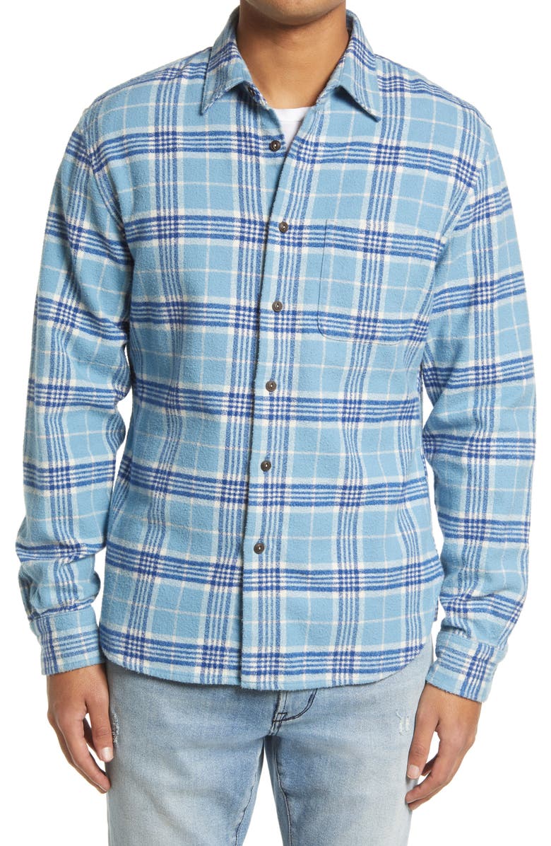 HIROSHI KATO The Ripper Trim Fit Plaid Flannel Button-Up Shirt, Alternate, color, 
