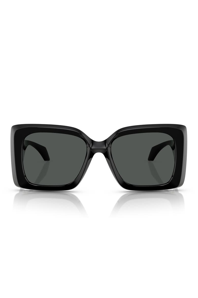 54mm Irregular Sunglasses, Main, color, BLACK