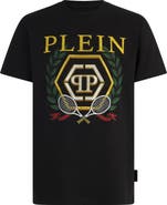 PHILIPP PLEIN Round Neck T-Shirt Tennis Crest Men