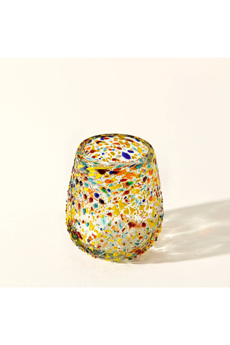 Fiesta Mexican Wine Glasses, Alternate, color, Confetti Multi-color