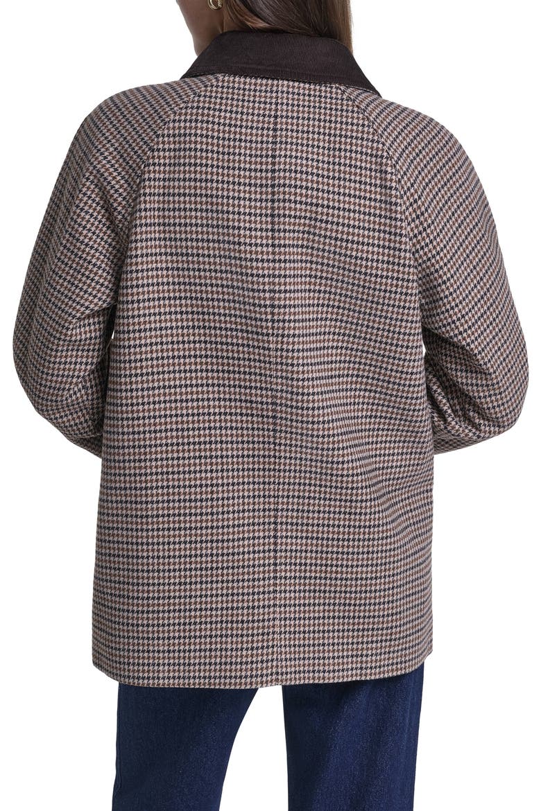 Plaid Wool Blend Barn Coat, Alternate, color, BROWN COMBO HOUNDSTOOTH