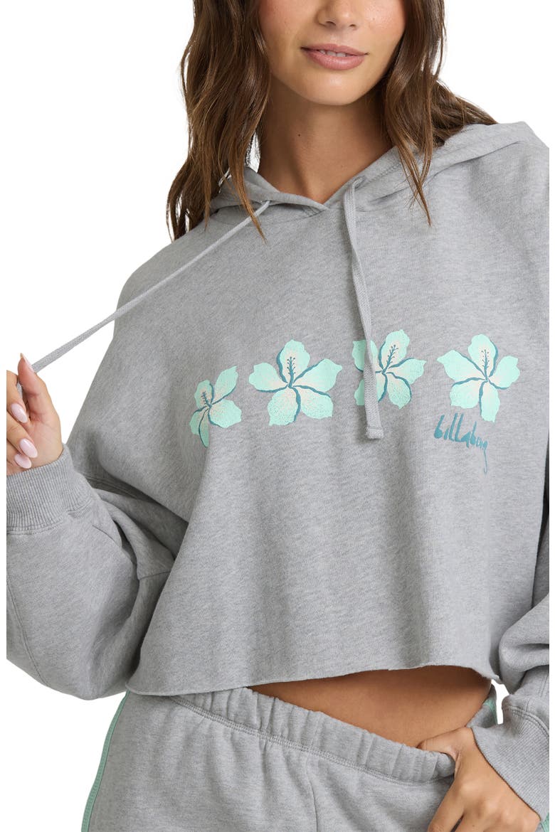 Palmer Fleece Crop Hoodie, Alternate, color, HEATHER GRAY