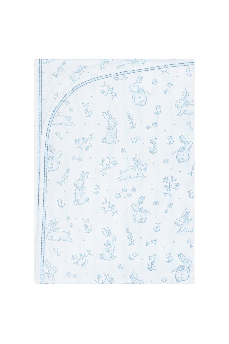 Blue Bunny Toile Blanket - Baby, Main, color, Blue