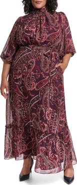 Eliza J Mock Neck Maxi Dress