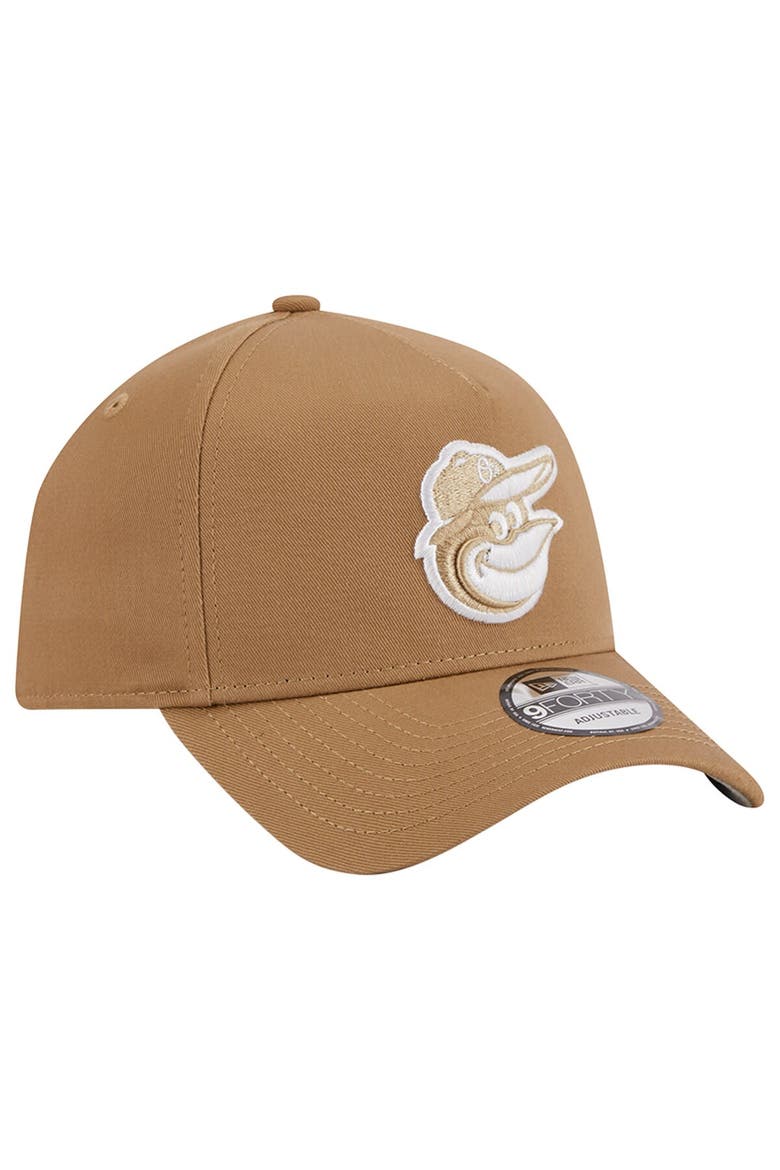 Men's New Era Khaki Baltimore Orioles A-Frame 9FORTY Adjustable Hat, Alternate, color, Khaki