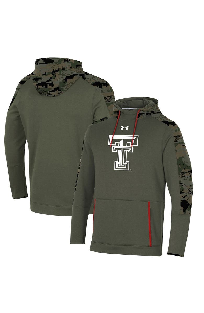 Under Armour Men's Under Armour Olive Texas Tech Red Raiders Freedom Pullover Hoodie, Main, color, 