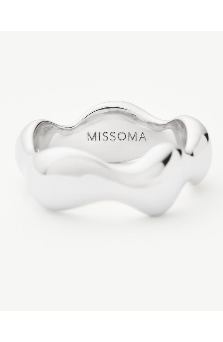 Missoma x Eny Lee Parker Puffy Stacking Ring, Alternate, color, Silver