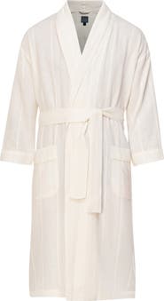 Majestic International Shawl Collar Woven Viscose & Cotton Robe