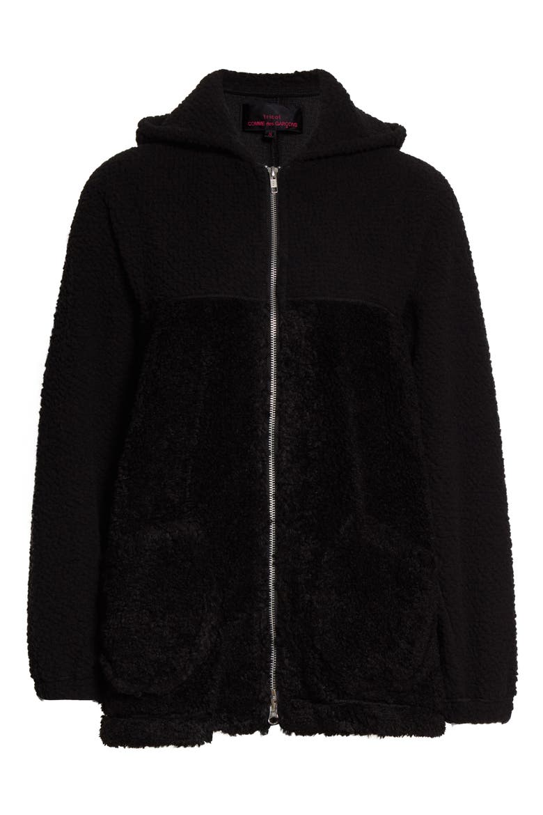 Fleece Hooded Jacket, Alternate, color, BLACK X BLACK