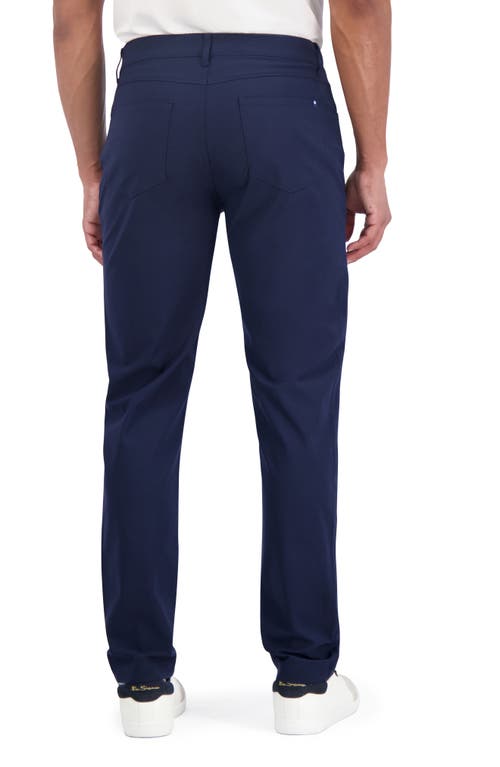 Ben Sherman Solid 4-way-stretch Tech Golf Pants In Navy