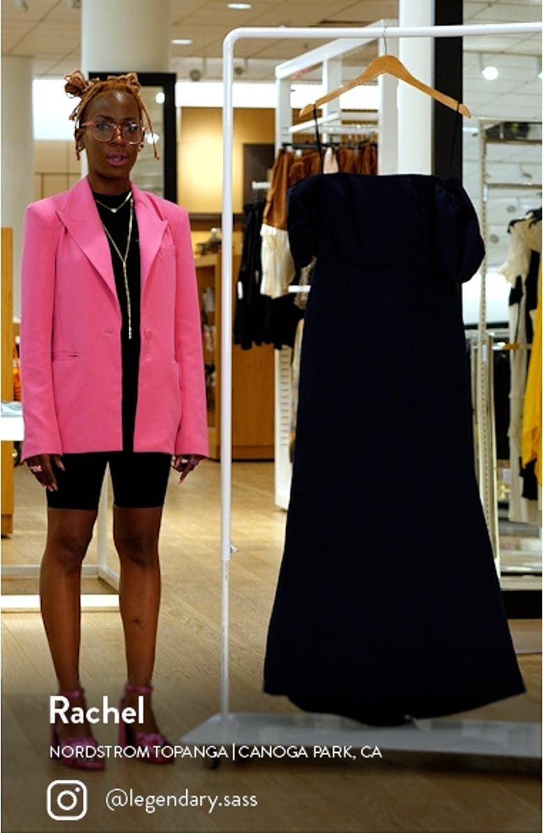 Fai Off the Shoulder Puff Sleeve Mermaid Gown, sales video thumbnail