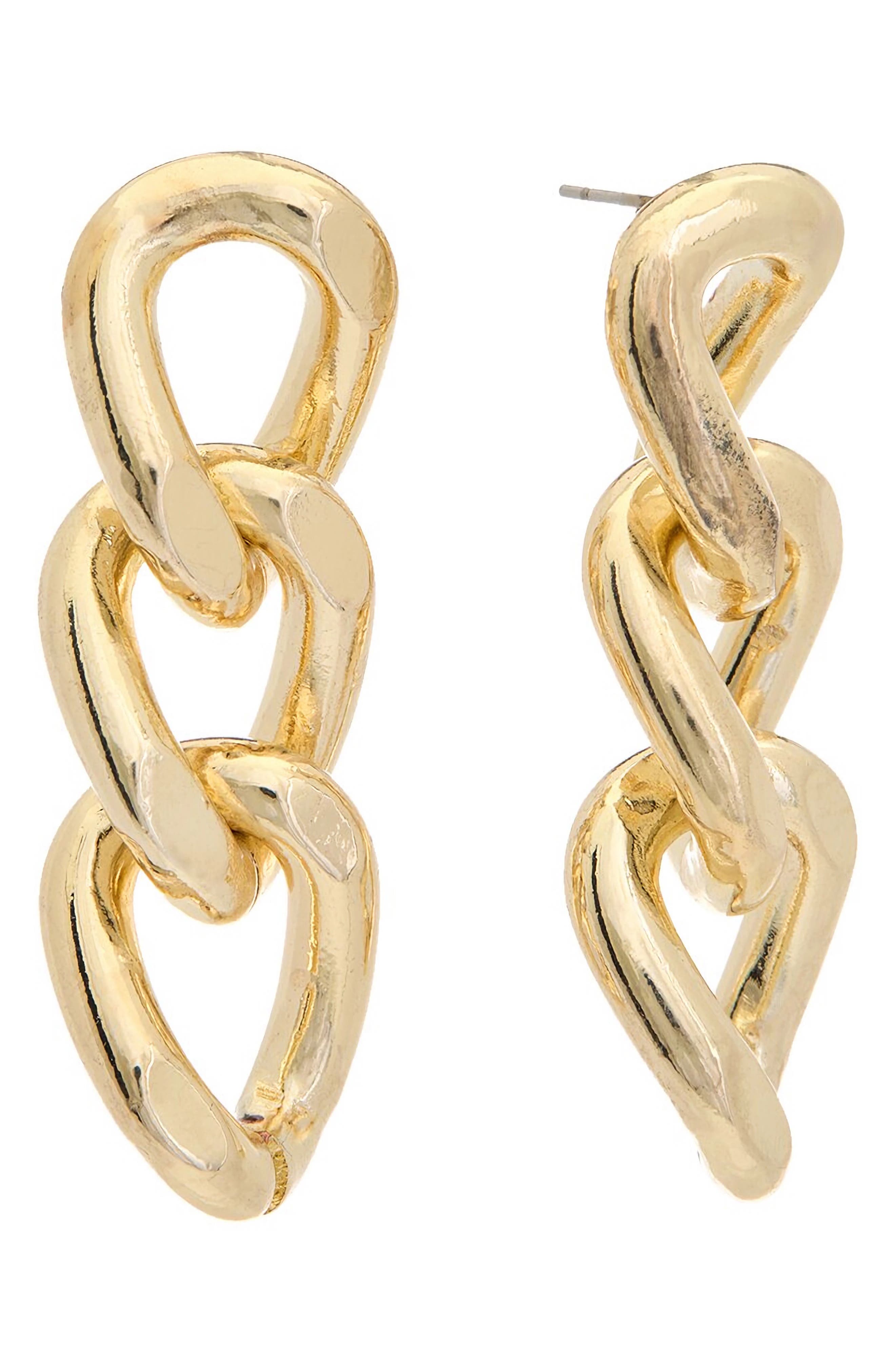 Juvell Curb Chain Drop Earrings