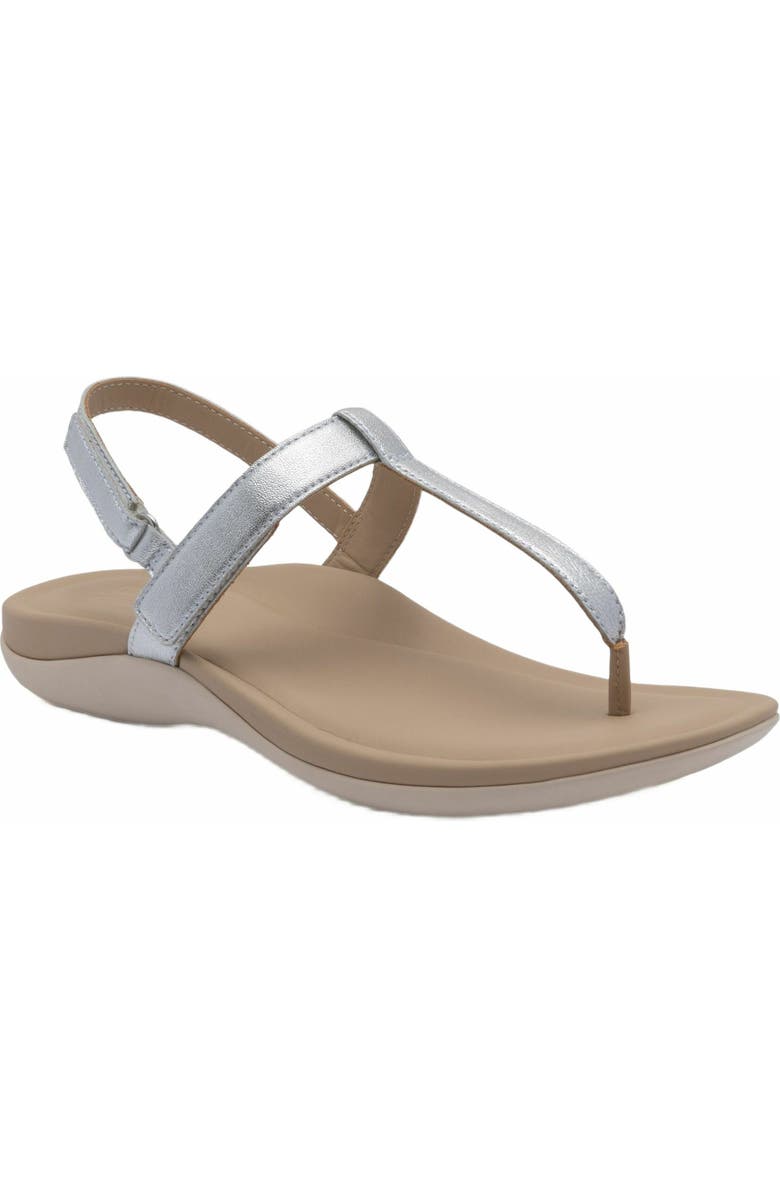 ABEO Oasis T Strap Sandal, Main, color, Silver - Regular