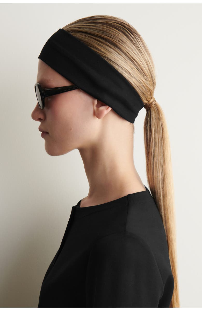 COS Jersey Headband, Alternate, color, Black