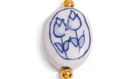 Macrae & Co . Faux Pearl Charm Necklace In Gold