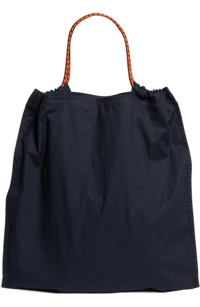 PLAN C Cotton Shopper Tote, Alternate, color, Blue Black