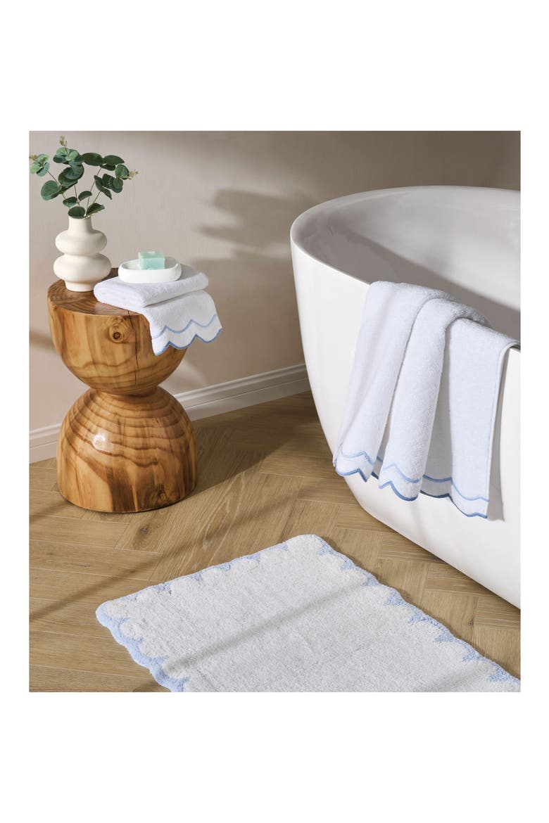 Scallop 4-Piece Towel Set, Alternate, color, BLUE