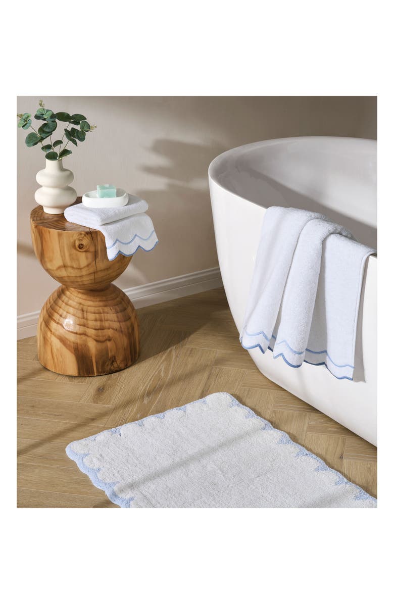 Peri Home Scallop 4-Piece Towel Set, Alternate, color, Blue