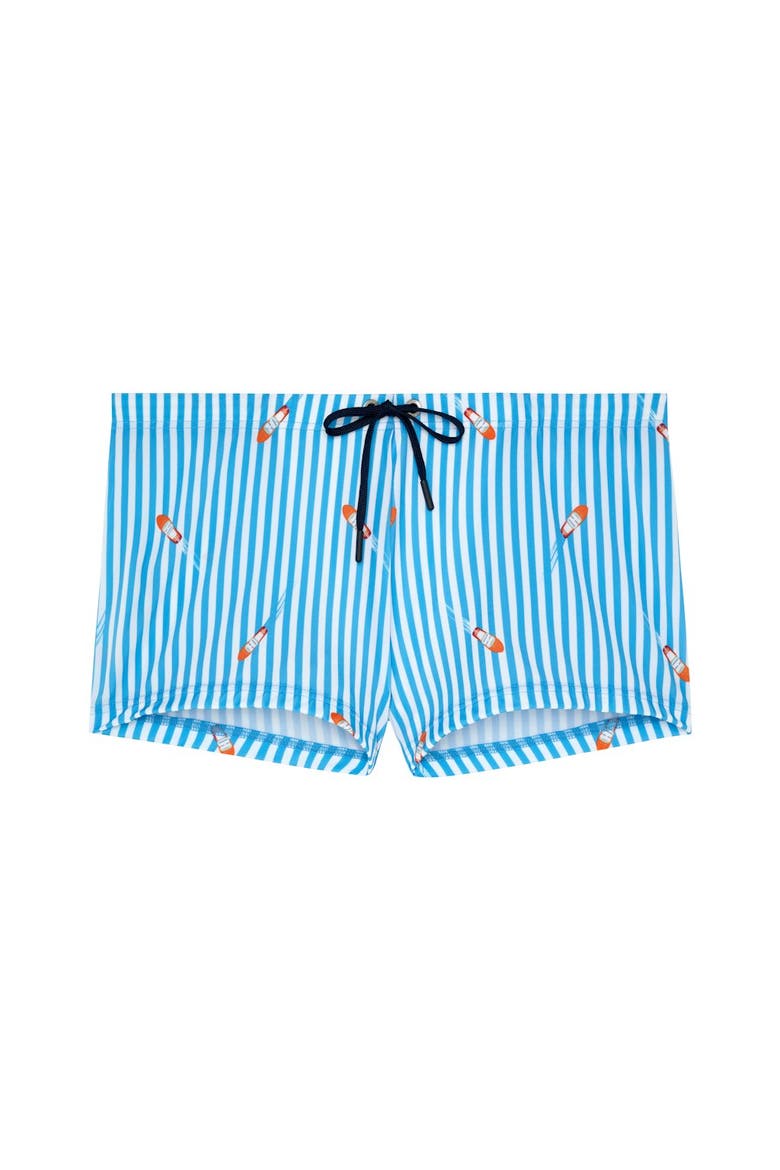 Viareggio Swim Shorts, Main, color, Blue and White Stripes