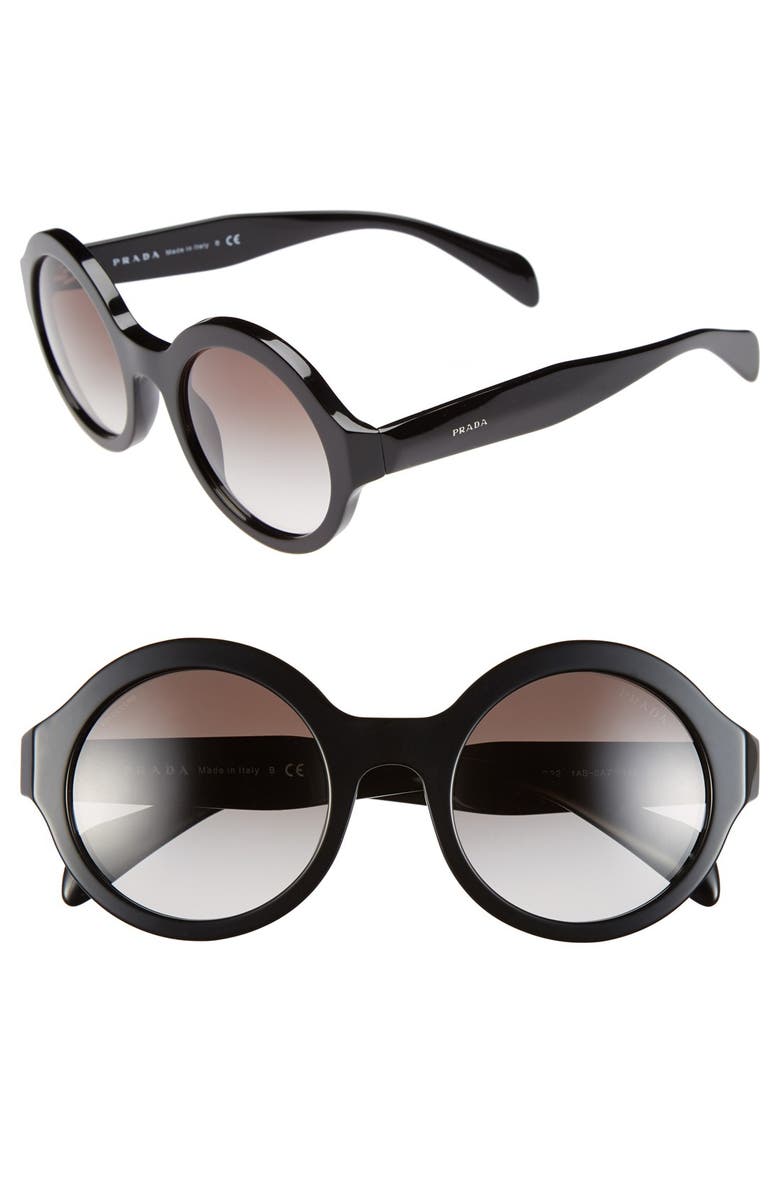 Prada 51mm Round Sunglasses, Main, color,