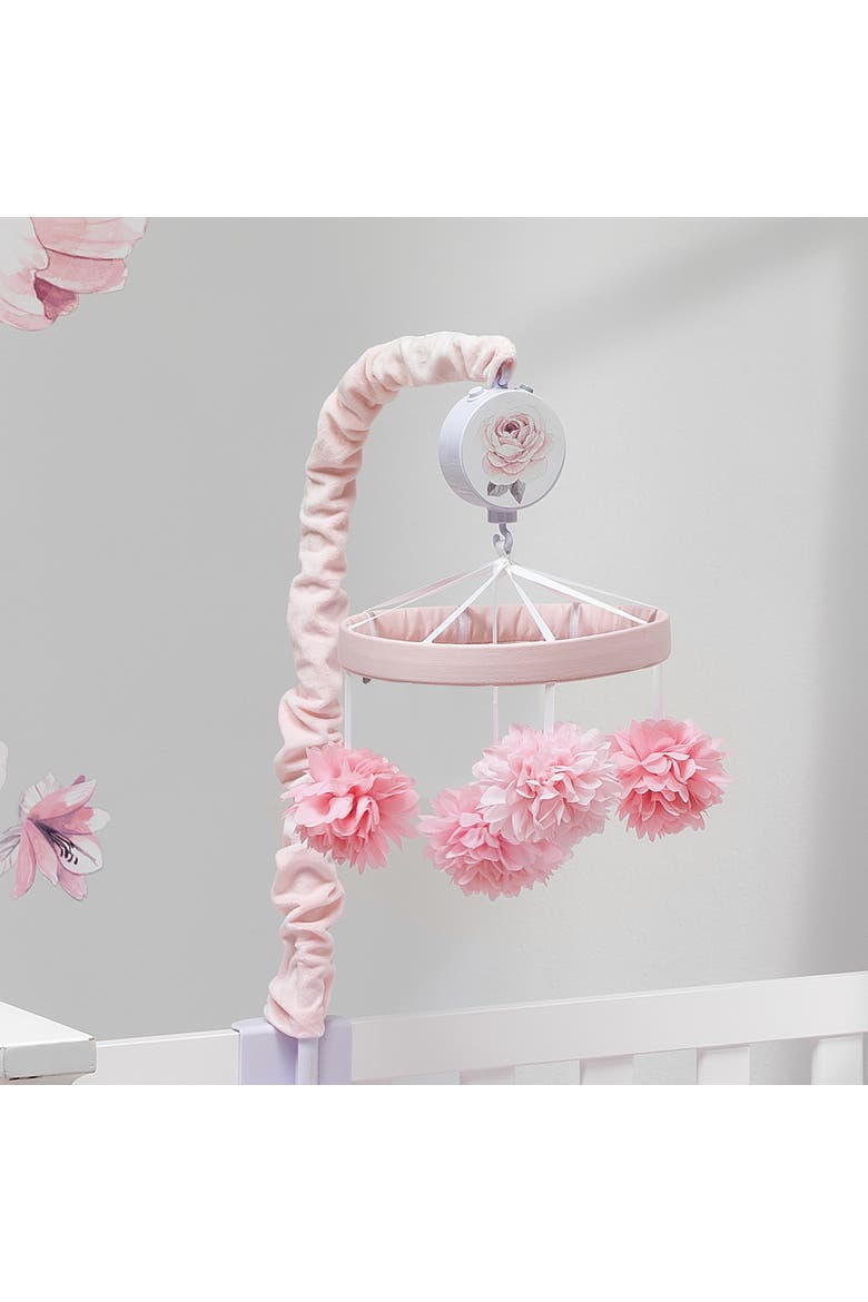 Signature Botanical Baby Floral Musical Baby Crib Mobile, Alternate, color, Pink