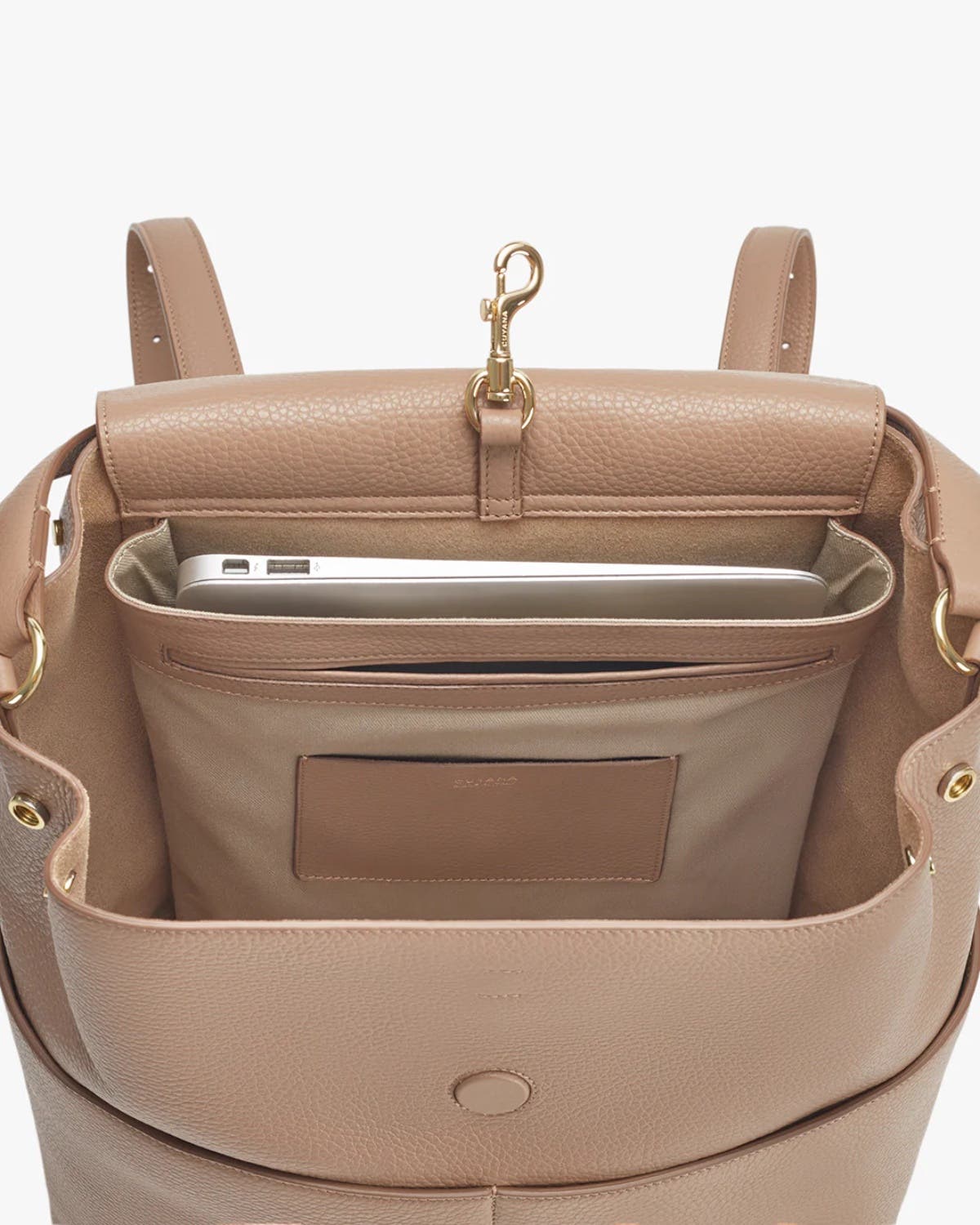 Cuyana Leather Backpack 16-inch, Alternate, color, Cappuccino