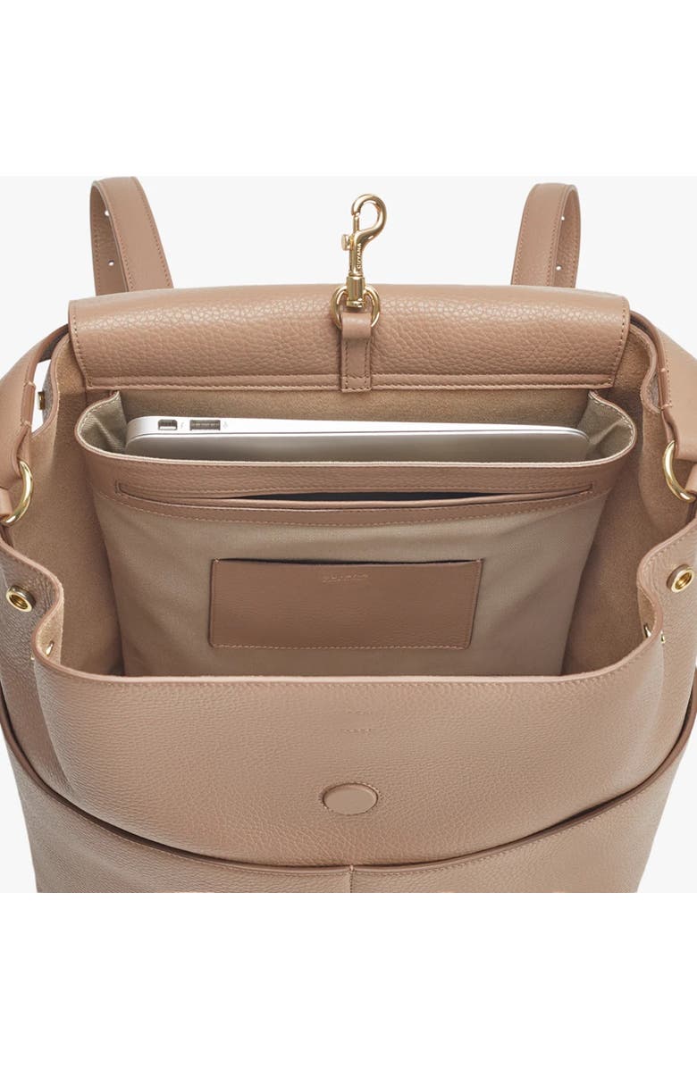 Cuyana Leather Backpack 16-inch, Alternate, color, Cappuccino